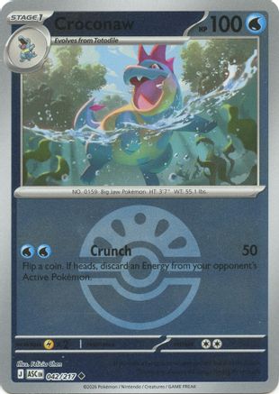 Croconaw (Friend Ball) (42) [ME: Ascended Heroes] Reverse Holofoil
