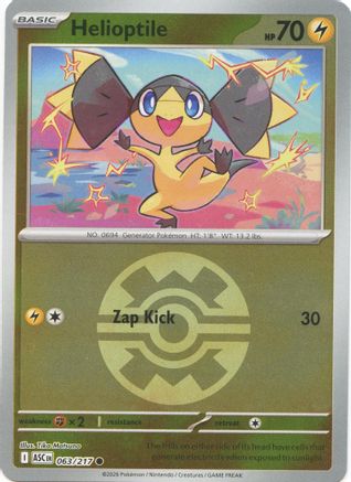 Helioptile (Quick Ball) (63) [ME: Ascended Heroes] Reverse Holofoil-1