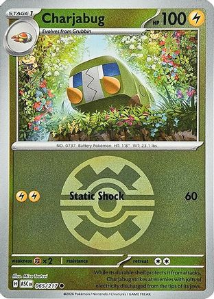 Charjabug (Quick Ball) (65) [ME: Ascended Heroes] Reverse Holofoil - Deck Out Gaming