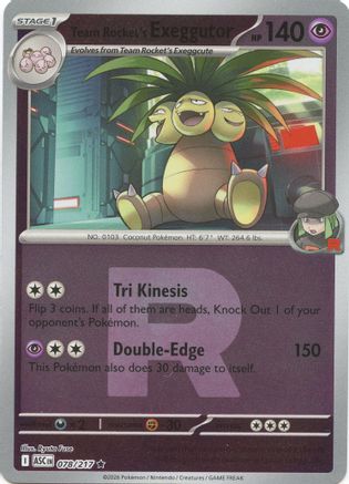 Team Rocket's exeggutor (Team Rocket) (78) [ME: Ascended Heroes] Reverse Holofoil-1
