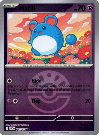 Marill - 083/217 (Friend Ball) (83) [ME: Ascended Heroes] Reverse Holofoil-1