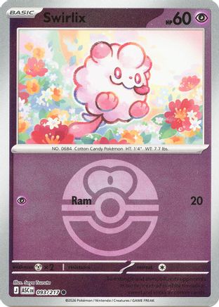 Swirlix (Love Ball) (93) [ME: Ascended Heroes] Reverse Holofoil-1