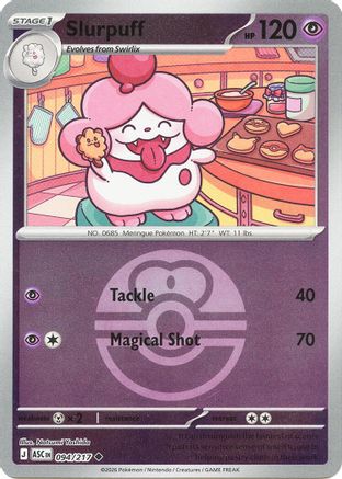 Slurpuff - 094/217 (Love Ball) (94) [ME: Ascended Heroes] Reverse Holofoil