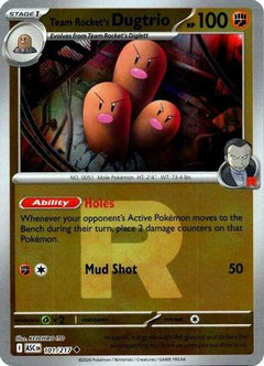 Team Rocket's Dugtrio - 101/217 (Team Rocket) (101) [ME: Ascended Heroes] Reverse Holofoil - Deck Out Gaming