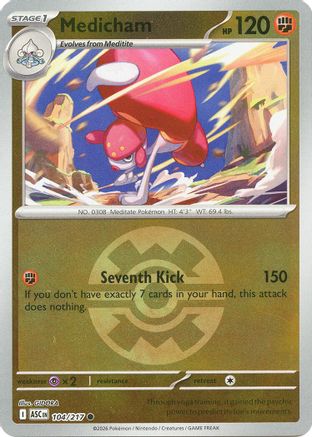 Medicham - 104/217 (Quick Ball) (104) [ME: Ascended Heroes] Reverse Holofoil-1