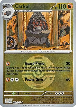 Carkol (Dusk Ball) (119) [ME: Ascended Heroes] Reverse Holofoil - Deck Out Gaming