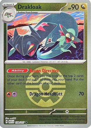 Drakloak - 159/217 (Quick Ball) (159) [ME: Ascended Heroes] Reverse Holofoil - Deck Out Gaming