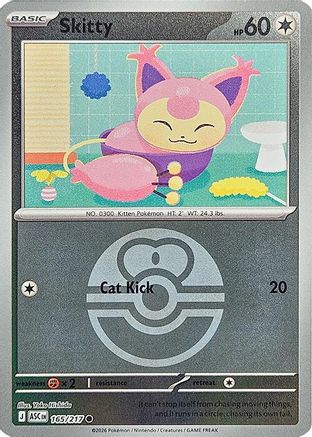 Skitty (Love Ball) (165) [ME: Ascended Heroes] Reverse Holofoil - Deck Out Gaming