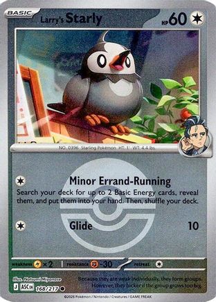 Larry's Starly (Poke Ball) (168) [ME: Ascended Heroes] Reverse Holofoil - Deck Out Gaming