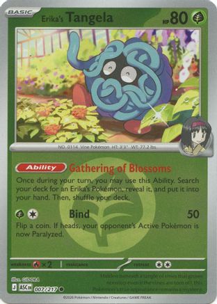 Erika's Tangela - 007/217 (Energy Symbol Pattern) (7) [ME: Ascended Heroes] Reverse Holofoil