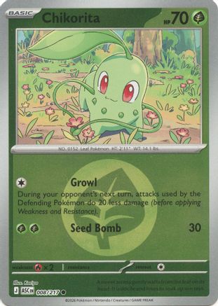 Chikorita (Energy Symbol Pattern) (8) [ME: Ascended Heroes] Reverse Holofoil