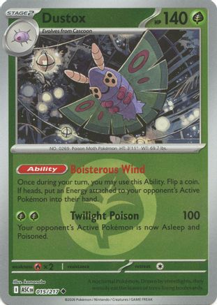 Dustox - 015/217 (Energy Symbol Pattern) (15) [ME: Ascended Heroes] Reverse Holofoil-1