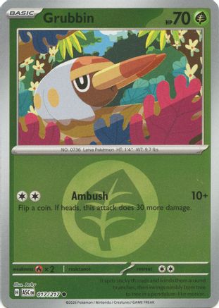 Grubbin (Energy Symbol Pattern) (17) [ME: Ascended Heroes] Reverse Holofoil-1