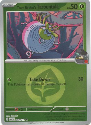 Team Rocket's Tarountula (Energy Symbol Pattern) (18) [ME: Ascended Heroes] Reverse Holofoil