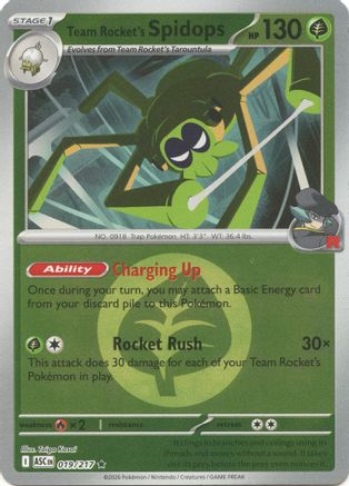 Team Rocket's Spidops (Energy Symbol Pattern) (19) [ME: Ascended Heroes] Reverse Holofoil-1