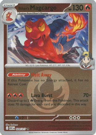 Ethan's Magcargo - 024/217 (Energy Symbol Pattern) (24) [ME: Ascended Heroes] Reverse Holofoil-1