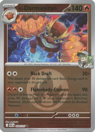 N's Darmanitan (Energy Symbol Pattern) (33) [ME: Ascended Heroes] Reverse Holofoil-1