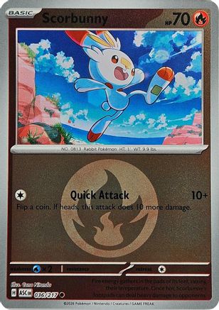 Scorbunny - 036/217 (Energy Symbol Pattern) (36) [ME: Ascended Heroes] Reverse Holofoil - Deck Out Gaming