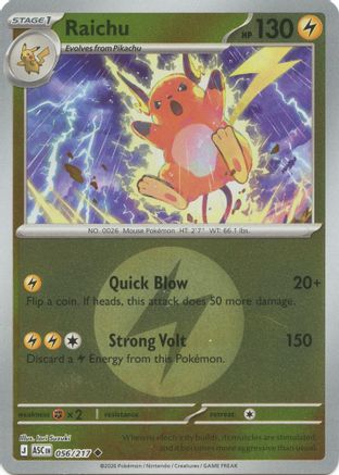 Raichu (Energy Symbol Pattern) (56) [ME: Ascended Heroes] Reverse Holofoil-1