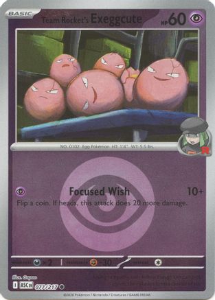 Team Rocket's exeggcute (Energy Symbol Pattern) (77) [ME: Ascended Heroes] Reverse Holofoil-1