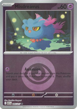 Misdreavus - 085/217 (Energy Symbol Pattern) (85) [ME: Ascended Heroes] Reverse Holofoil-1