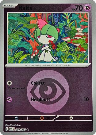 Ralts (Energy Symbol Pattern) (87) [ME: Ascended Heroes] Reverse Holofoil - Deck Out Gaming