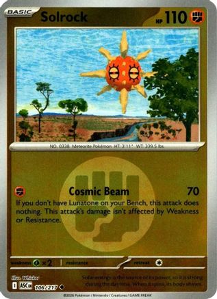 Solrock (Energy Symbol Pattern) (106) [ME: Ascended Heroes] Reverse Holofoil - Deck Out Gaming