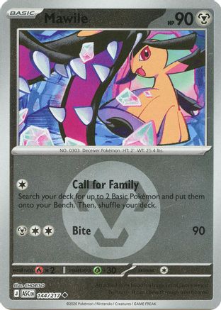 Mawile - 144/217 (Energy Symbol Pattern) (144) [ME: Ascended Heroes] Reverse Holofoil-1