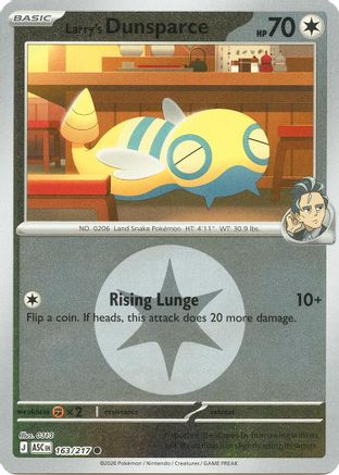 Larry's Dunsparce (Energy Symbol Pattern) (163) [ME: Ascended Heroes] Reverse Holofoil-1