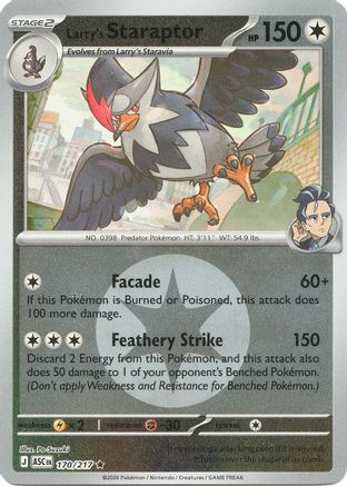 Larry's Staraptor - 170/217 (Energy Symbol Pattern) (170) [ME: Ascended Heroes] Reverse Holofoil-1
