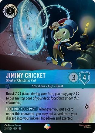 Jiminy Cricket - Ghost of Christmas Past (Epic) (218/204) [Winterspell] Holofoil - Deck Out Gaming