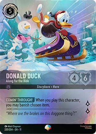 Donald Duck - Along for the Ride (Epic) (220/204) [Winterspell] Holofoil - Deck Out Gaming