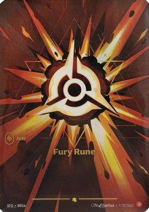 Fury Rune (Alternate Art) (R01a) [Spiritforged] Foil - Deck Out Gaming