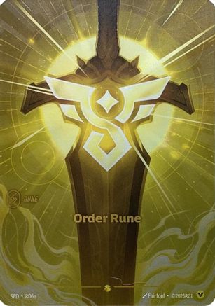 Order Rune (Alternate Art) (R06a) [Spiritforged] Foil - Deck Out Gaming