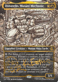 Donatello, Mutant Mechanic (Borderless) (Gold-Stamped Signature) (302) [Teenage Mutant Ninja Turtles] foil - Deck Out Gaming
