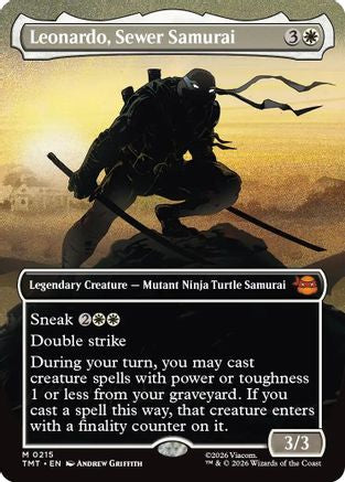Leonardo, Sewer Samurai (Borderless) (215) [Teenage Mutant Ninja Turtles] - Deck Out Gaming