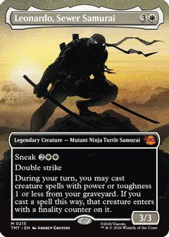 Leonardo, Sewer Samurai (Borderless) (215) [Teenage Mutant Ninja Turtles] foil - Deck Out Gaming