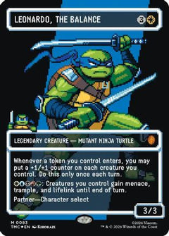 Leonardo, the Balance (0083) (Borderless) (Surge Foil) (83) [Commander: Teenage Mutant Ninja Turtles] foil - Deck Out Gaming