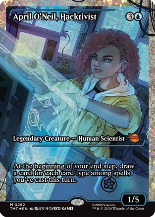 April O'Neil, Hacktivist (0292) (Showcase) (Fracture Foil) (292) [Teenage Mutant Ninja Turtles] foil - Deck Out Gaming