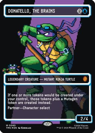 Donatello, the Brains (0085) (Borderless) (Surge Foil) (85) [Commander: Teenage Mutant Ninja Turtles] foil - Deck Out Gaming