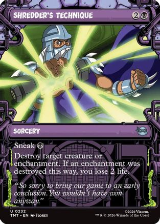 Shredder's Technique (Showcase) (232) [Teenage Mutant Ninja Turtles] foil - Deck Out Gaming