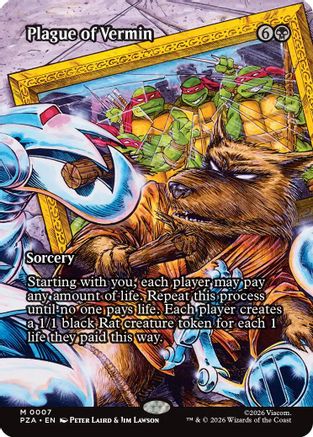 Plague of Vermin (Borderless) (7) [Teenage Mutant Ninja Turtles Eternal-Legal] - Deck Out Gaming