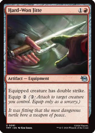 Hard-Won Jitte (91) [Teenage Mutant Ninja Turtles] foil - Deck Out Gaming