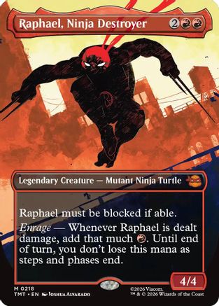 Raphael, Ninja Destroyer (Borderless) (218) [Teenage Mutant Ninja Turtles] - Deck Out Gaming