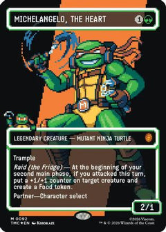 Michelangelo, the Heart (0092) (Borderless) (Surge Foil) (92) [Commander: Teenage Mutant Ninja Turtles] foil - Deck Out Gaming
