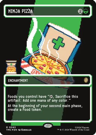 Ninja Pizza (Borderless) (Surge Foil) (93) [Commander: Teenage Mutant Ninja Turtles] foil - Deck Out Gaming