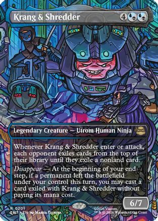 Krang & Shredder (Borderless) (201) [Teenage Mutant Ninja Turtles] foil - Deck Out Gaming