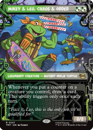Mikey & Leo, Chaos & Order (Showcase) (247) [Teenage Mutant Ninja Turtles] foil - Deck Out Gaming