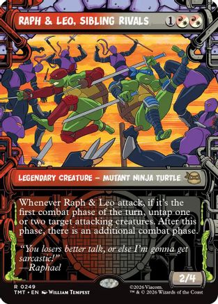 Raph & Leo, Sibling Rivals (Showcase) (249) [Teenage Mutant Ninja Turtles] foil - Deck Out Gaming