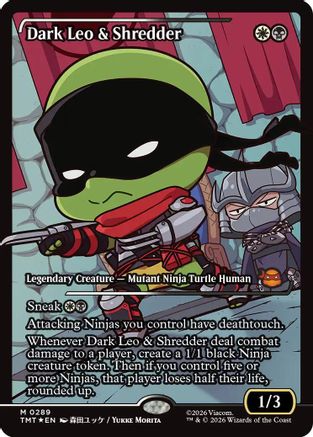 Dark Leo & Shredder (Showcase) (289) [Teenage Mutant Ninja Turtles] foil - Deck Out Gaming